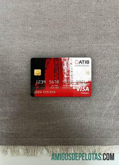 Líbia Assaray (ATIB) Banco Visa Classic Cartão Photolook Front exemplo